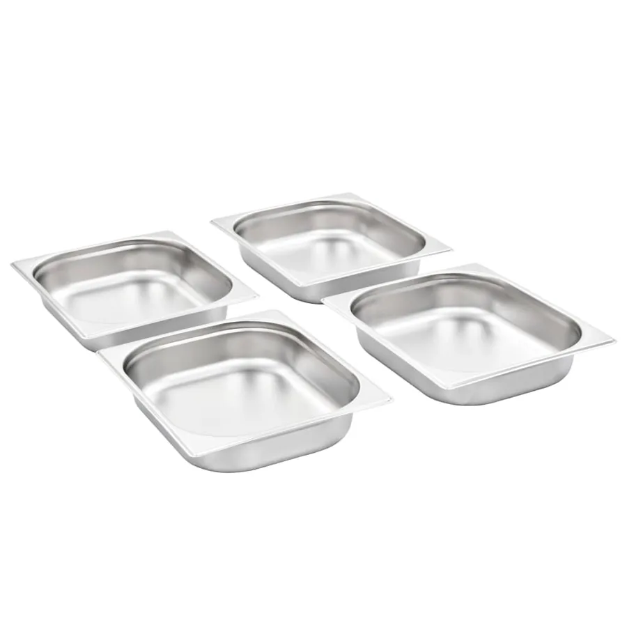 Récipients Gastronorm 4 pcs GN 1/2 65 mm Acier inoxydable - 2