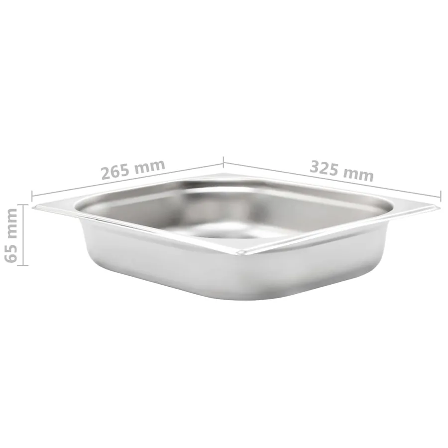 Récipients Gastronorm 4 pcs GN 1/2 65 mm Acier inoxydable - 8