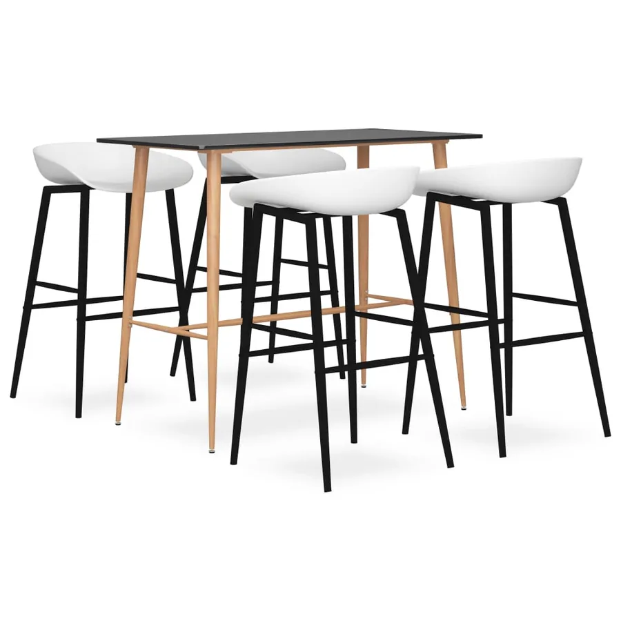 Ensemble de bar 5 pcs Noir et blanc