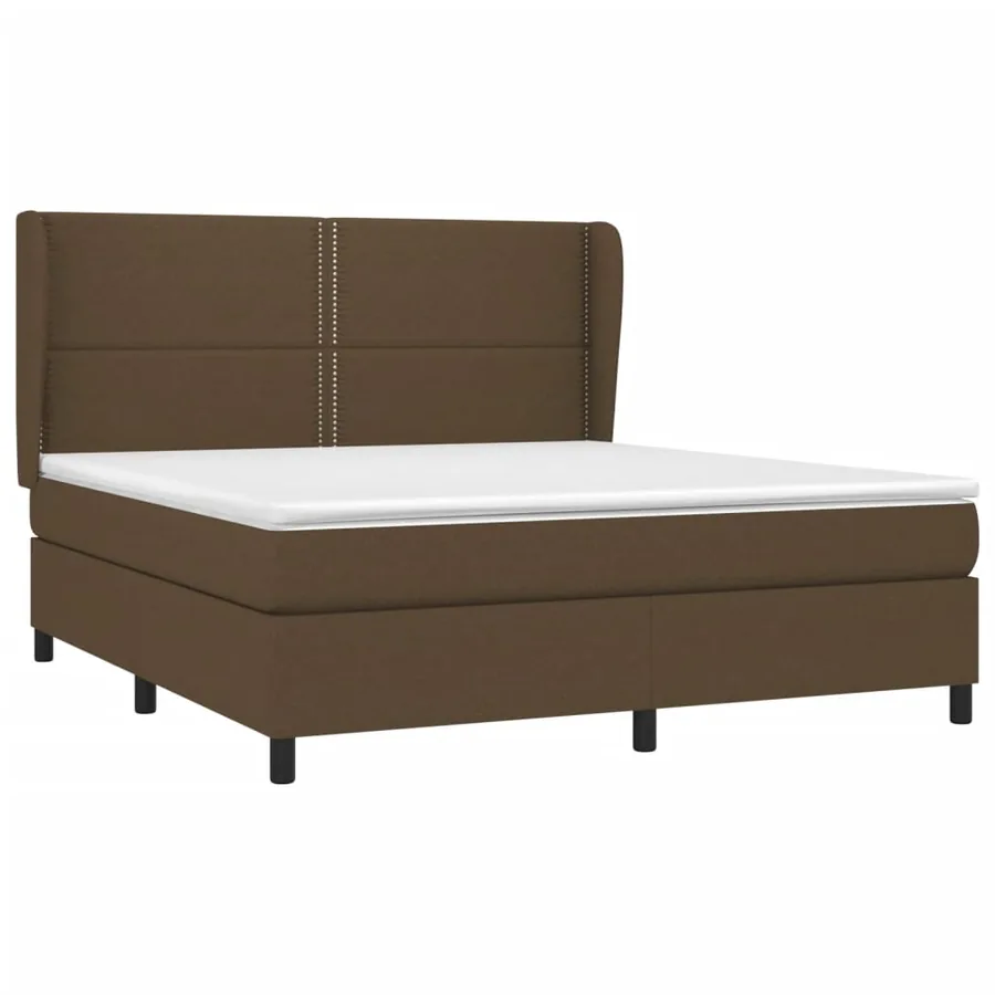Sommier à lattes de lit avec matelas Marron foncé 180x200 cm - 3