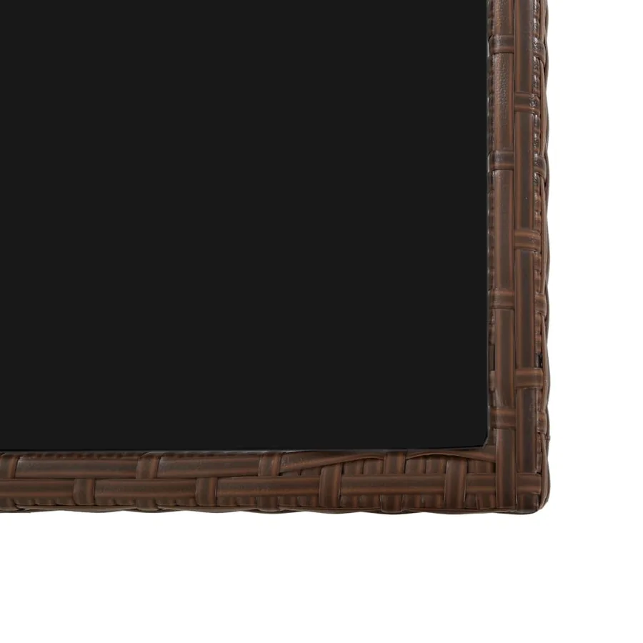 Ensemble à manger d'extérieur avec coussins 17 pcs rotin Marron - 5