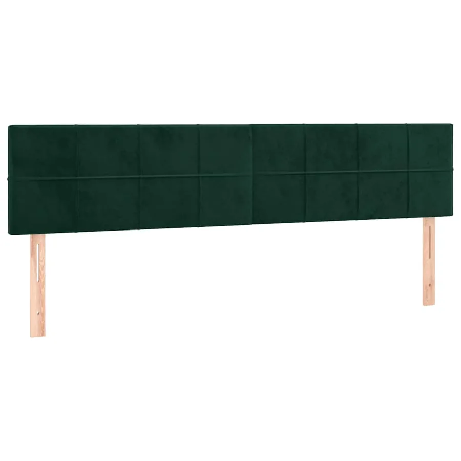 Sommier à lattes de lit et matelas Vert foncé 200x200cm Velours - 6