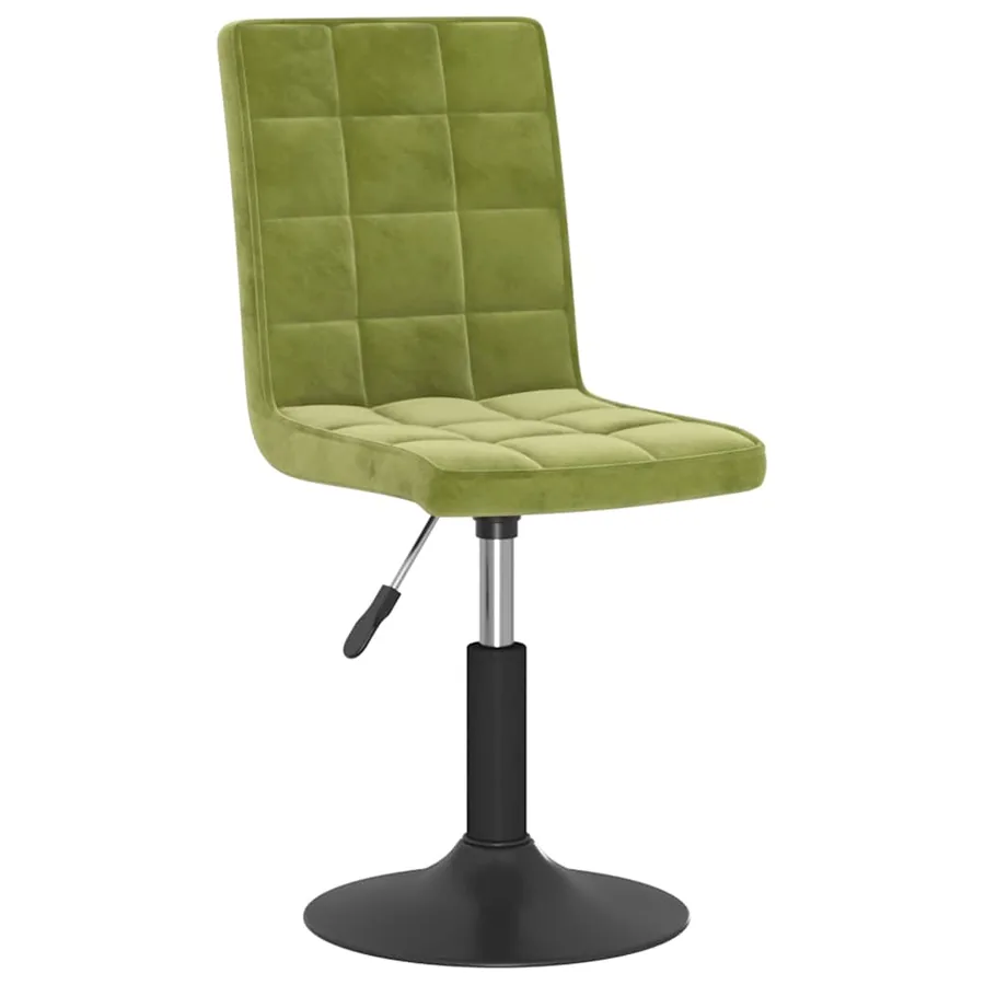 Chaises pivotantes à manger lot de 6 vert clair velours - 3