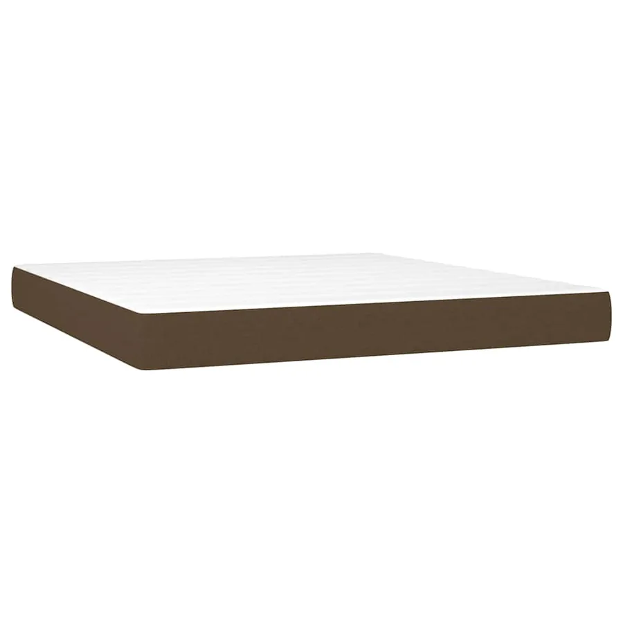 Sommier à lattes de lit avec matelas Marron foncé 180x200 cm - 6