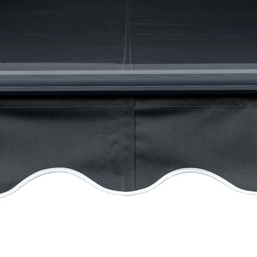 Auvent manuel rétractable avec LED 300x250 cm Anthracite - 7
