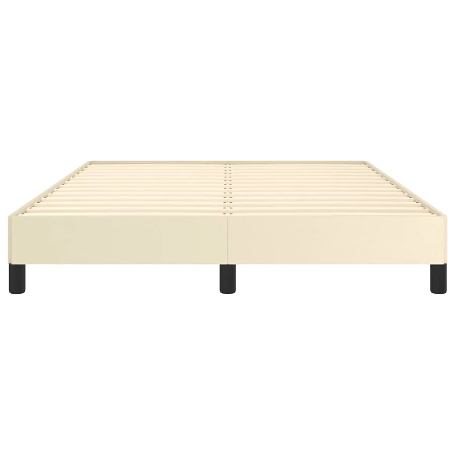 Cadre de lit sans matelas crème 140x200 cm similicuir - 5