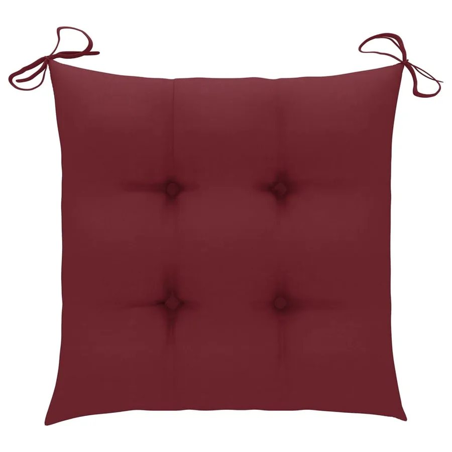 Chaises de jardin lot de 8 avec coussins Bois d'acacia solide - 6