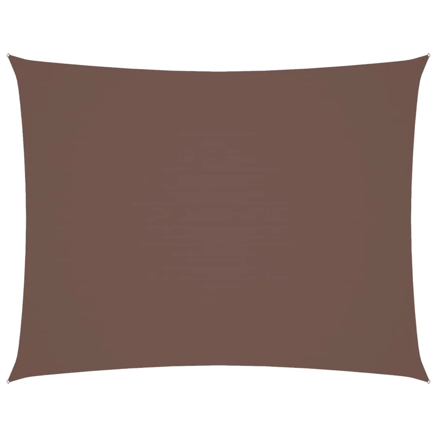 Voile de parasol tissu oxford rectangulaire 3x6 m marron - 2