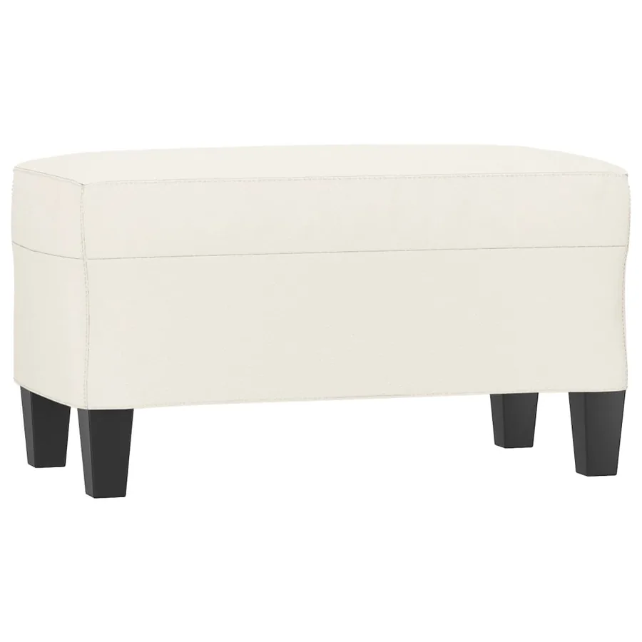Banc Crème 70x35x41 cm Similicuir - 2