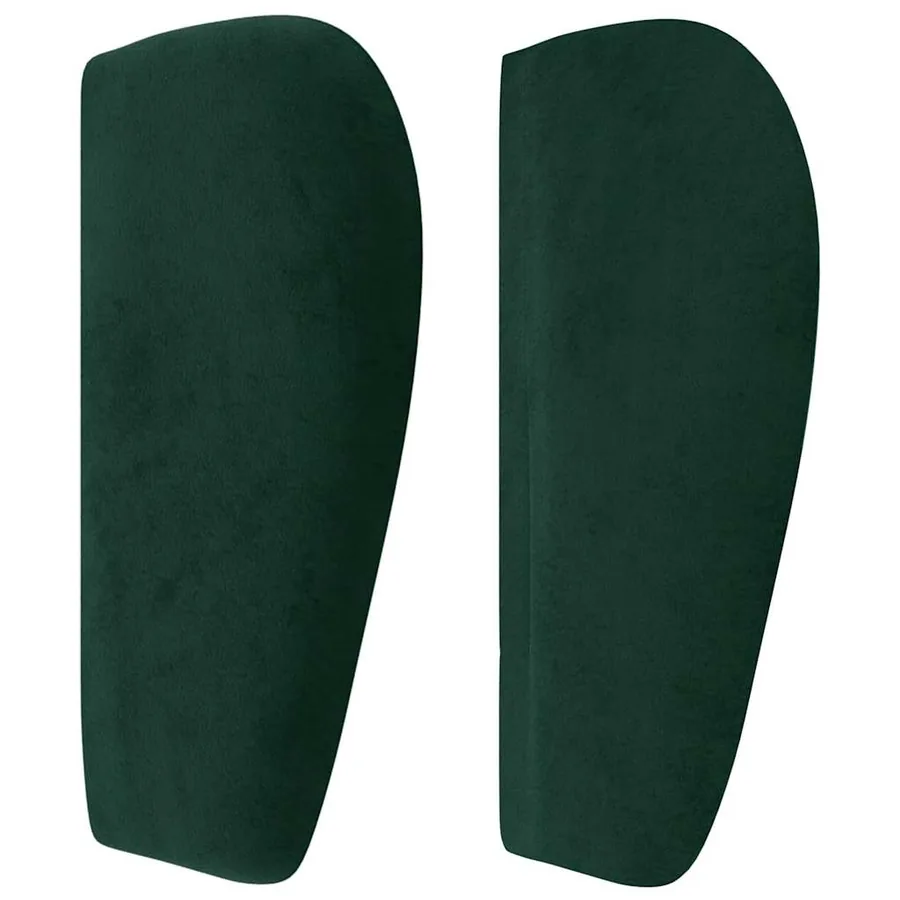Tête de lit avec oreilles Vert foncé 163x23x78/88 cm Velours - 4