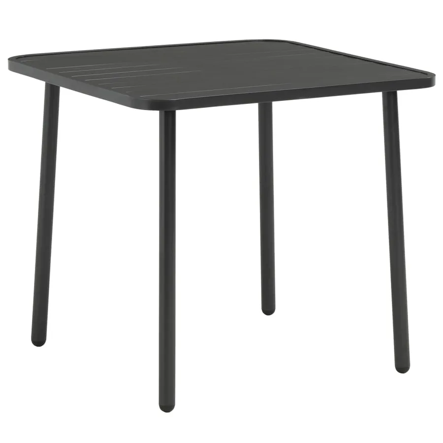 Ensemble à manger d'extérieur 5 pcs Acier Gris foncé - 2