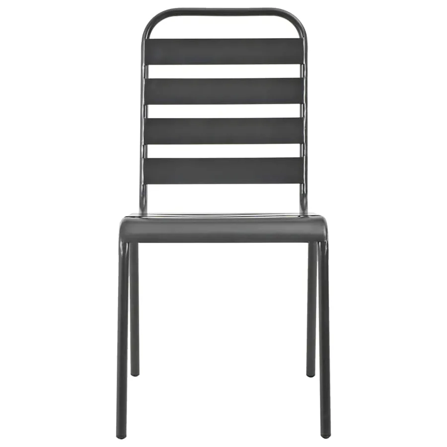 Ensemble à manger d'extérieur 5 pcs Acier Gris foncé - 7