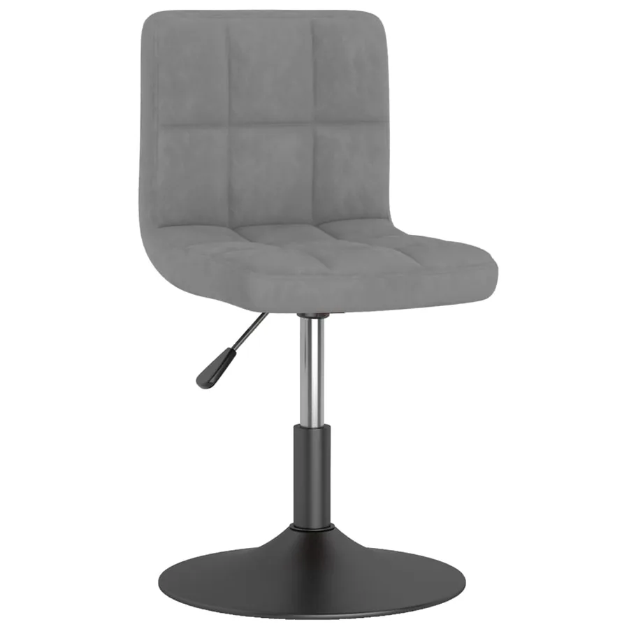 Chaises pivotantes à manger lot de 4 gris clair velours - 2