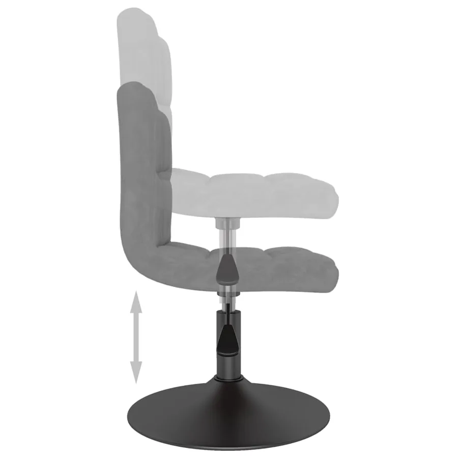 Chaises pivotantes à manger lot de 4 gris clair velours - 7