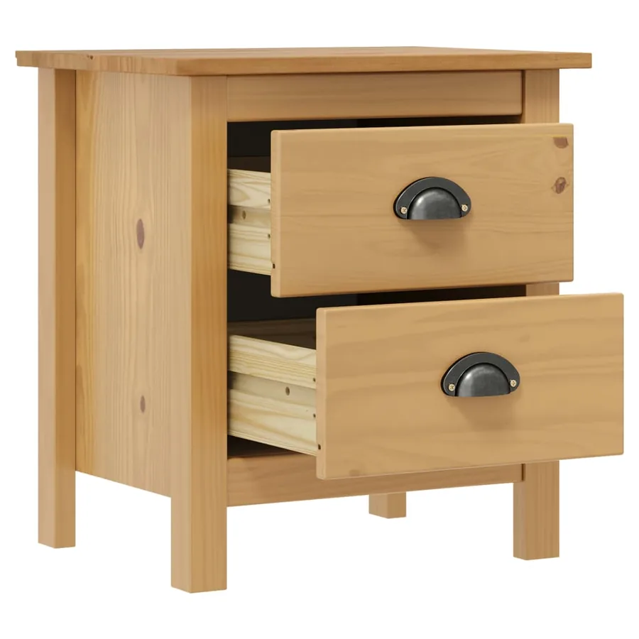 Table de chevet Hill 46x35x49,5 cm Bois de pin solide - 3
