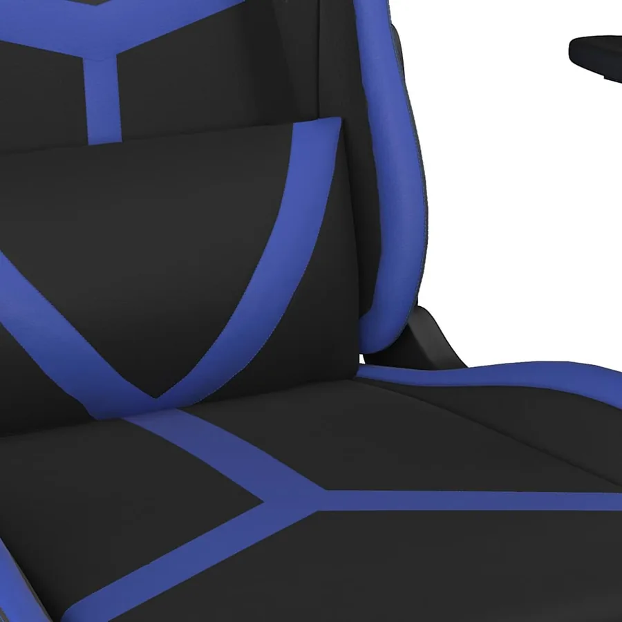 Chaise de jeu de massage Noir et bleu Similicuir - 8
