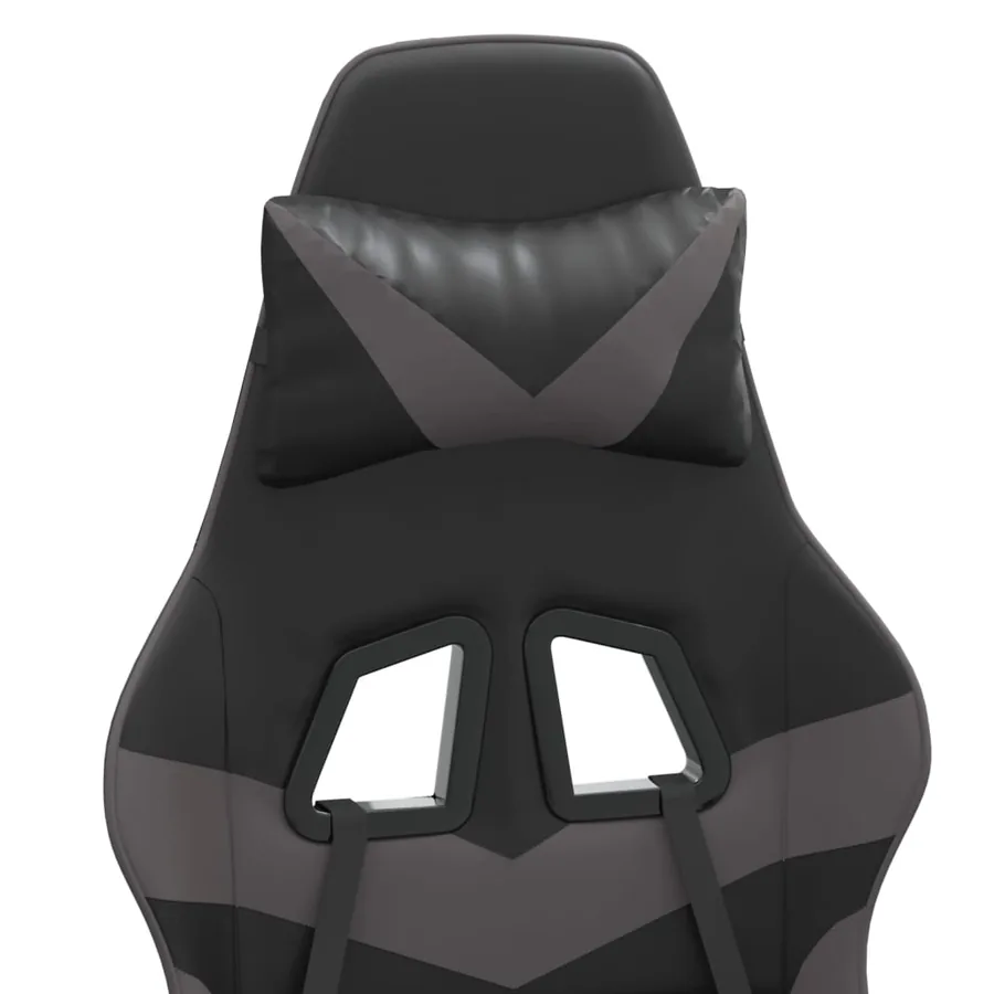 Chaise de jeu Noir et gris Similicuir - 10