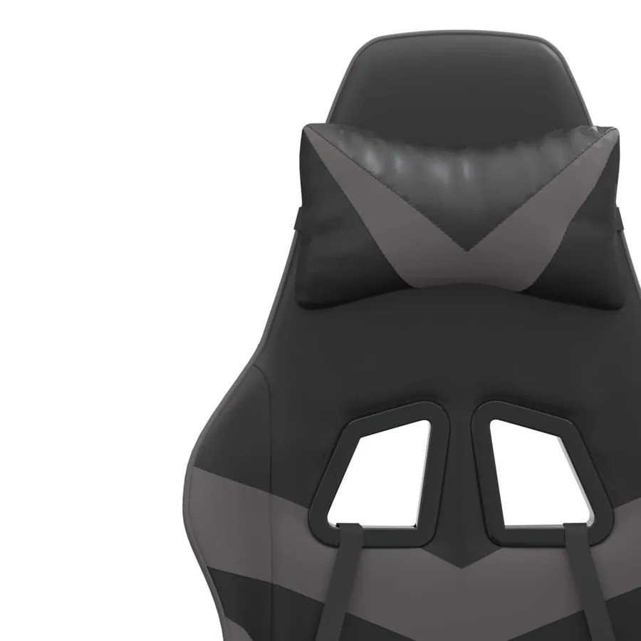 Chaise de jeu Noir et gris Similicuir - 11