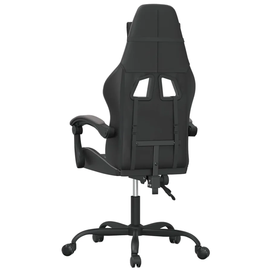 Chaise de jeu Noir et gris Similicuir - 5