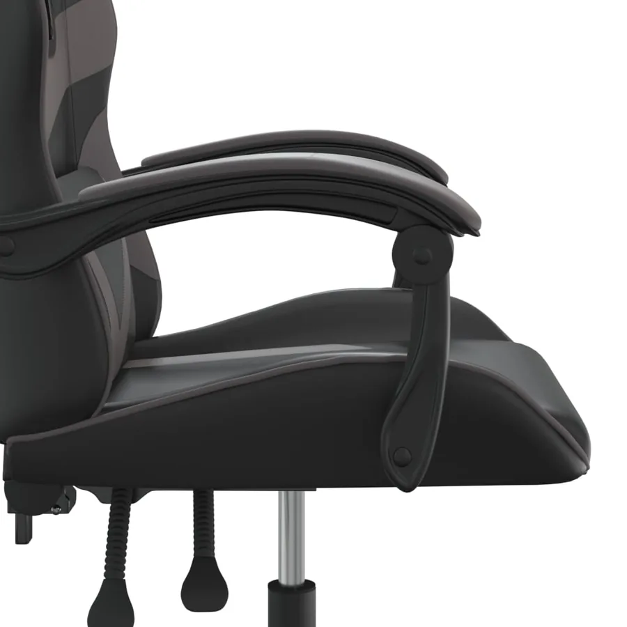 Chaise de jeu Noir et gris Similicuir - 9