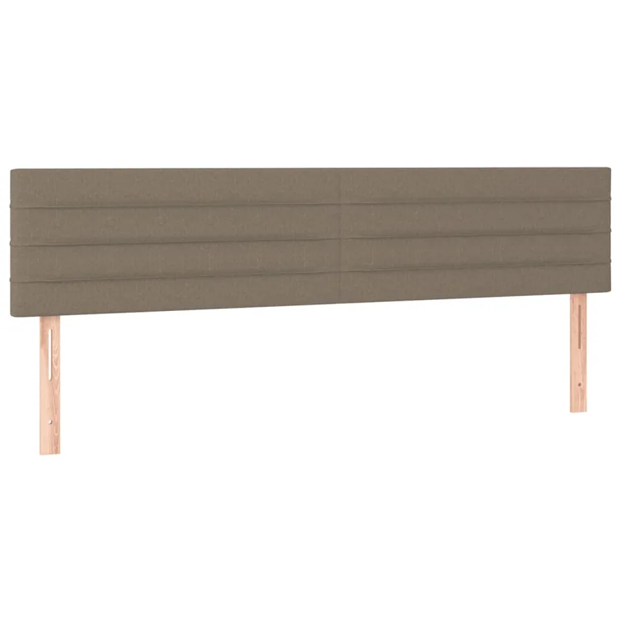 Sommier à lattes de lit avec matelas Taupe 200x200 cm Tissu - 6