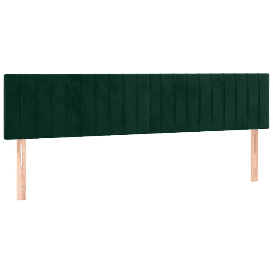 Tête de lit à LED Vert foncé 200x5x78/88 cm Velours - 4