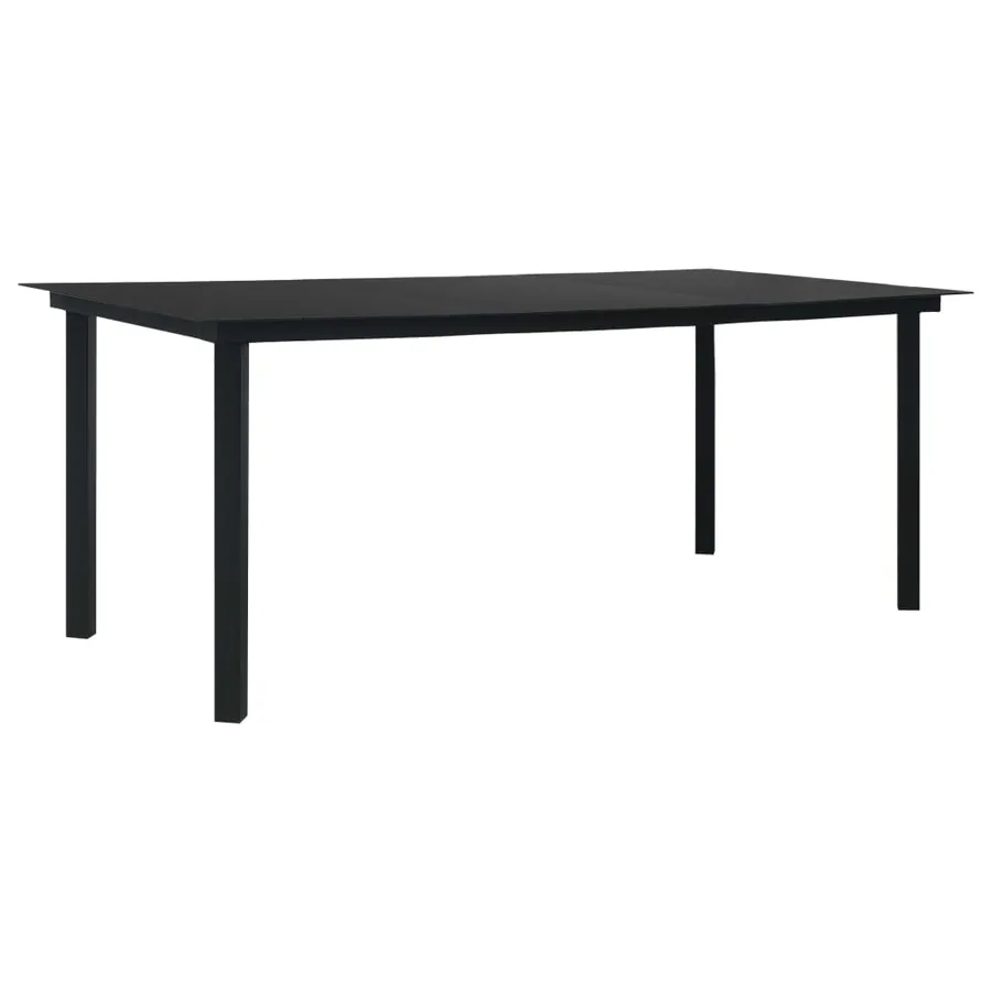 Ensemble à manger d'extérieur 9 pcs résine tressée et verre - 10