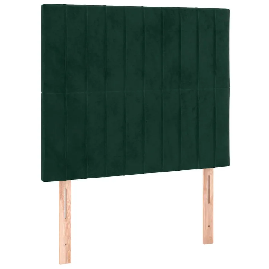 Sommier à lattes de lit avec matelas Vert foncé 90x190 cm - 5