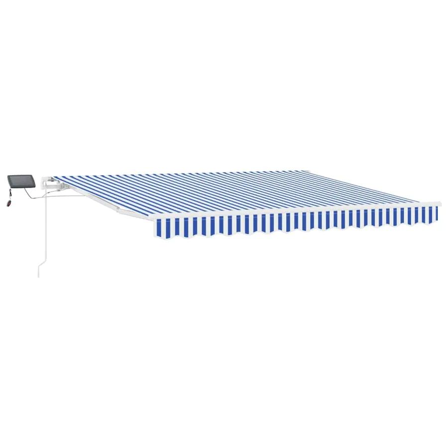 Auvent Rétractable Bleu et Blanc 350 x 250 cm - 2