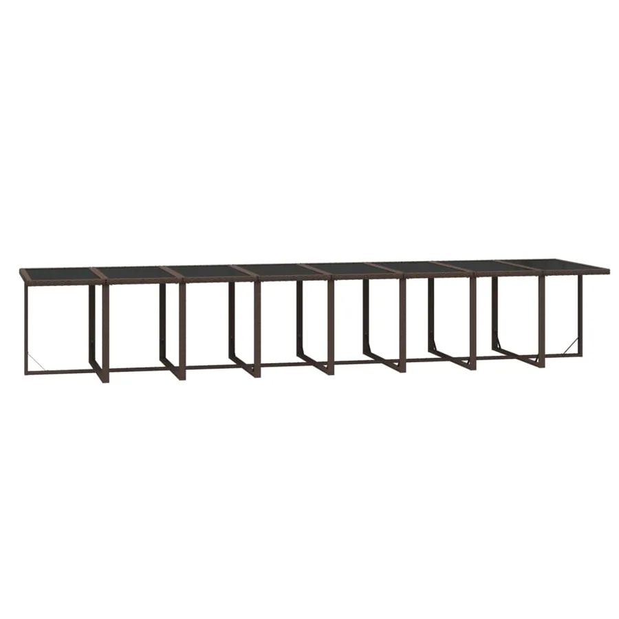 Ensemble à manger de jardin coussins 21 pcs Résine tressée - 7
