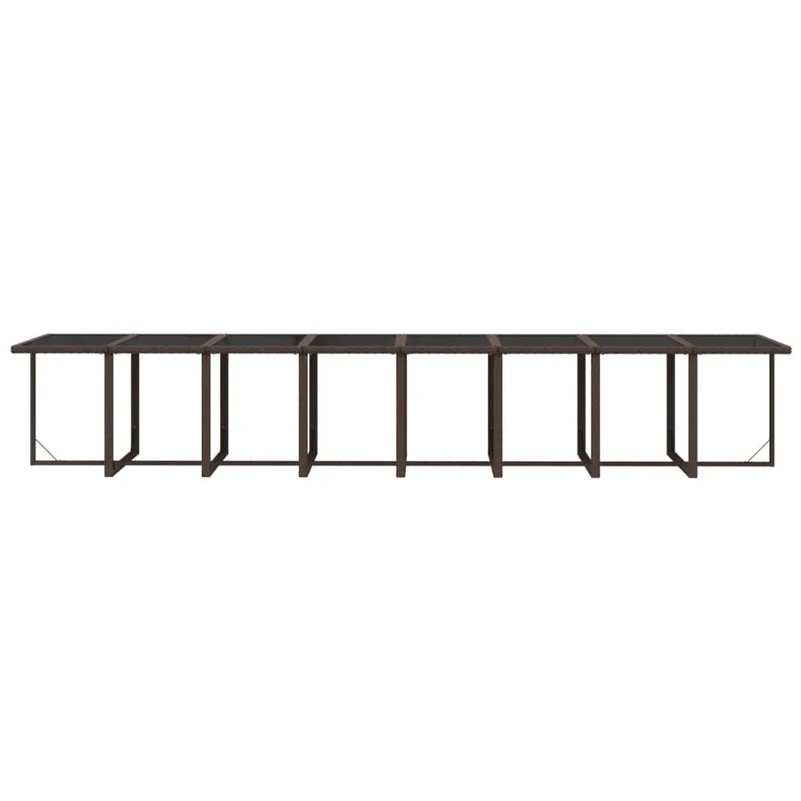 Ensemble à manger de jardin coussins 21 pcs Résine tressée - 8