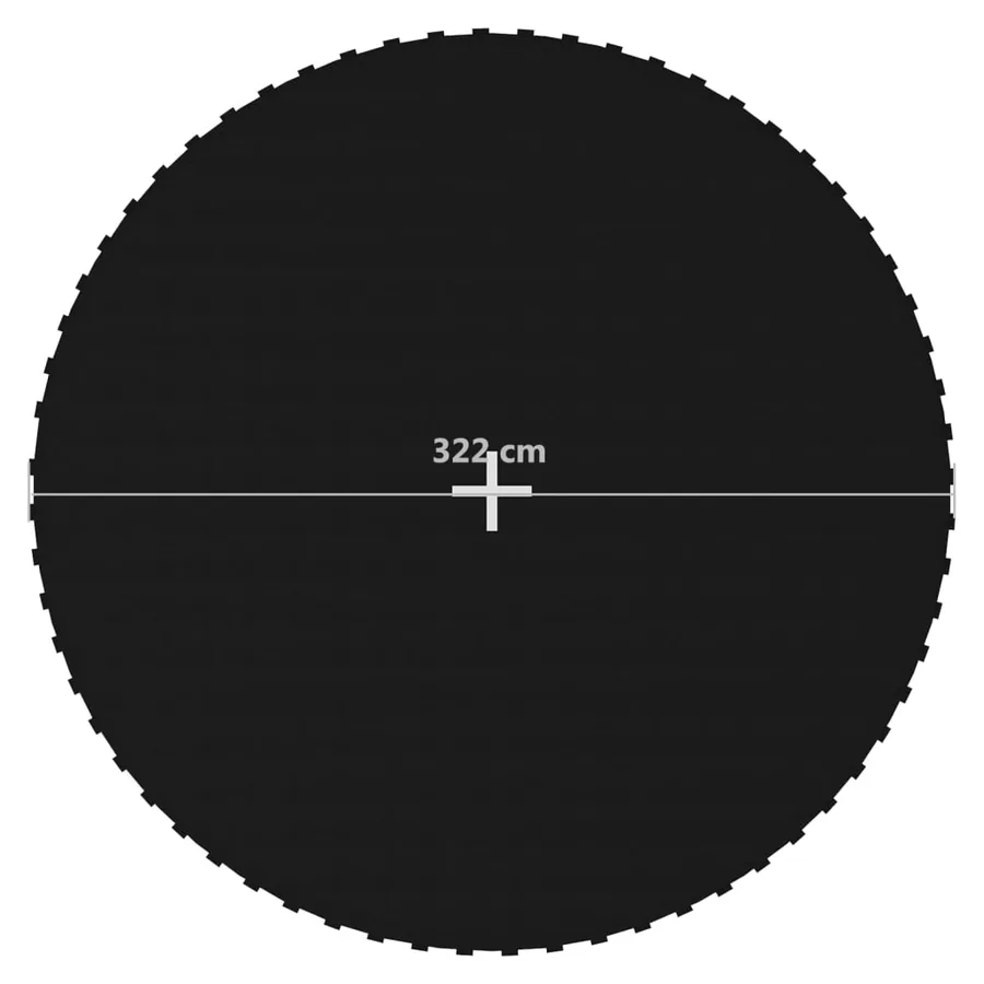 Tapis de saut Tissu Noir pour trampoline rond de 3,66 m - 6
