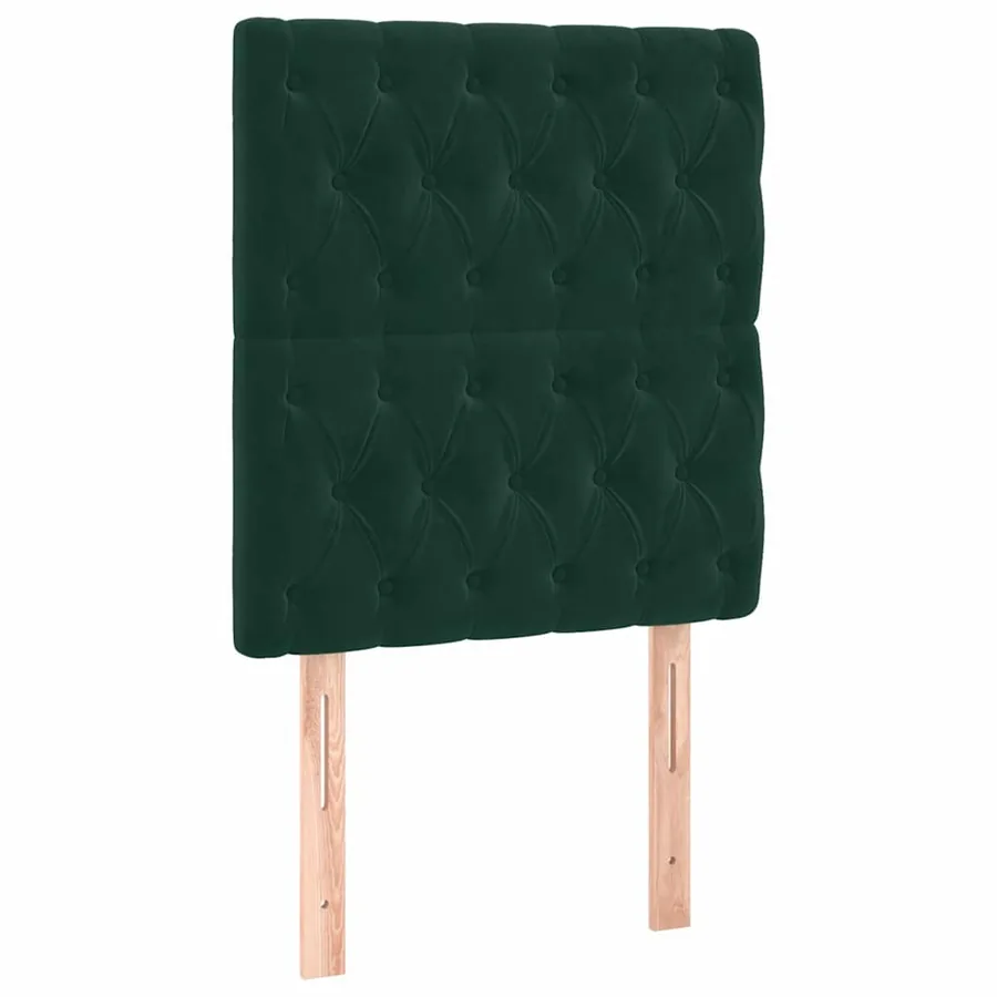 Sommier à lattes de lit et matelas et LED Vert foncé 90x190 cm - 7