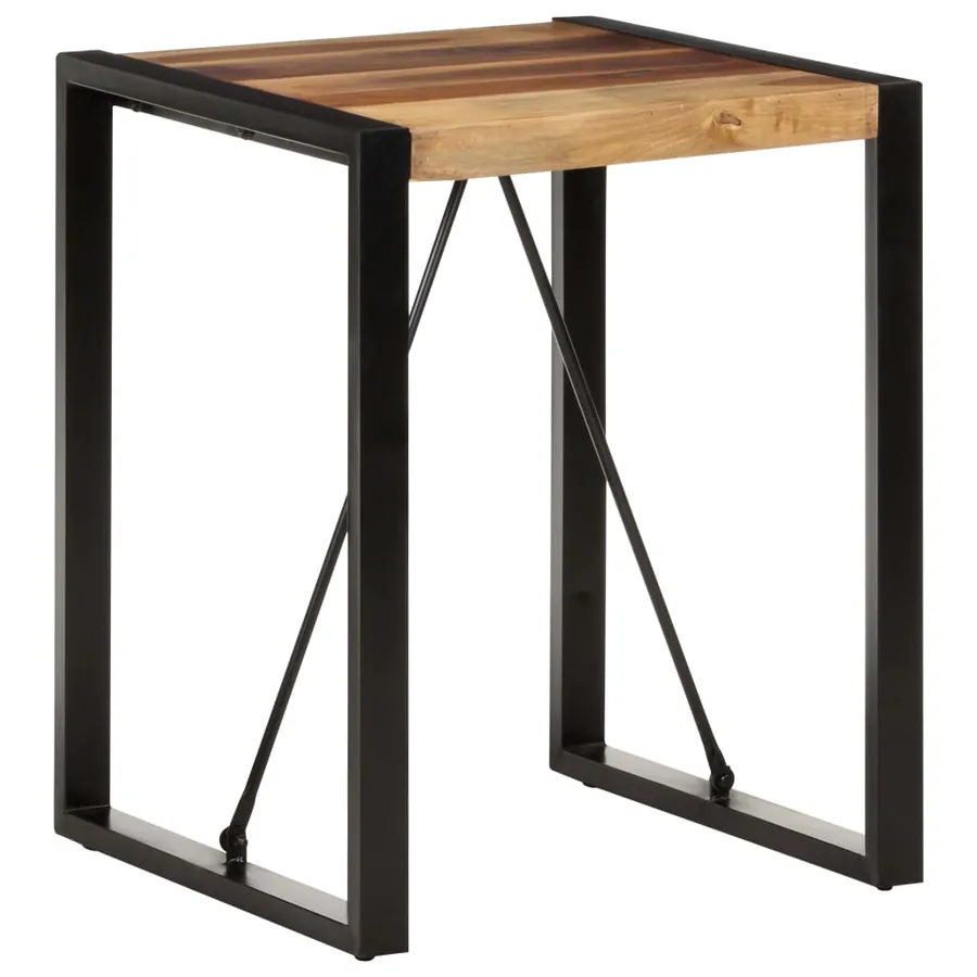 Table à manger 60x60x75 cm Bois d'acacia massif - 9