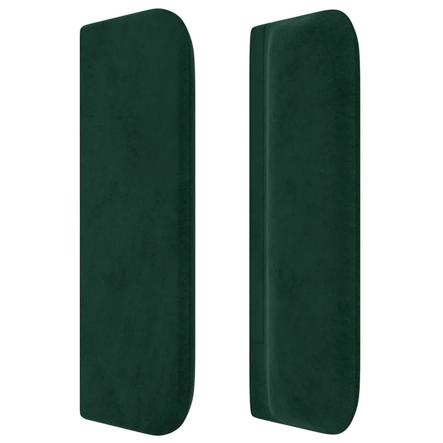 Tête de lit avec oreilles Vert foncé 163x16x78/88 cm Velours - 4