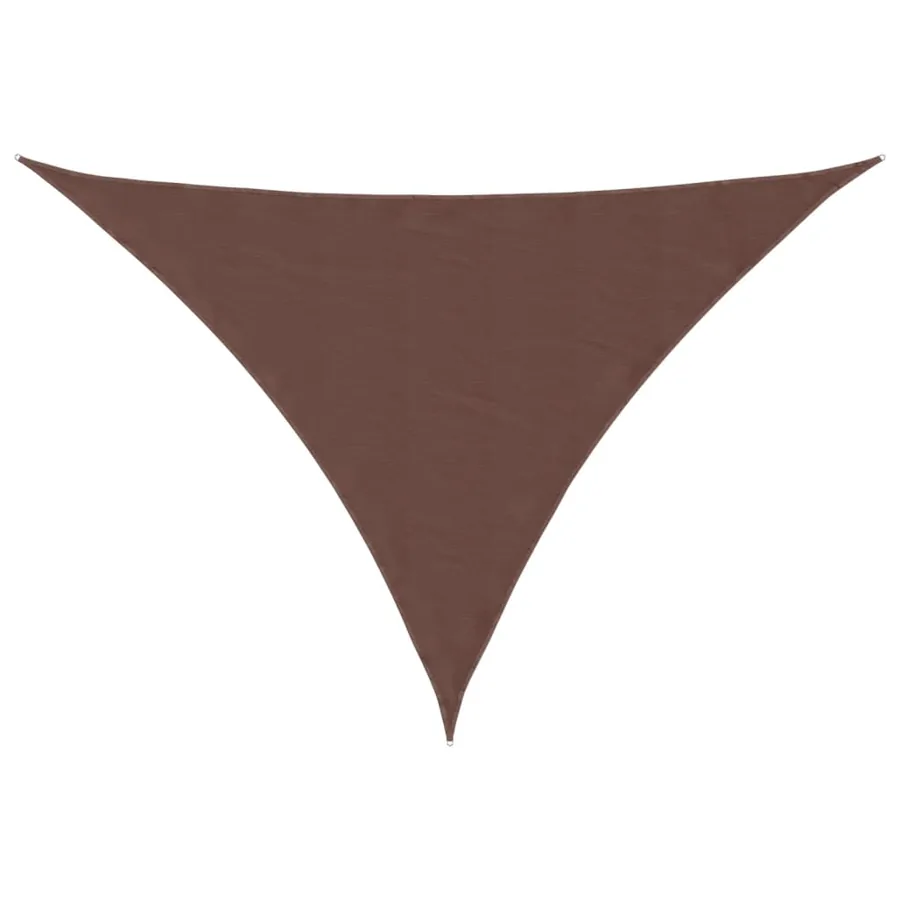 Voile de parasol tissu oxford triangulaire 3x3x4,24 m marron - 2
