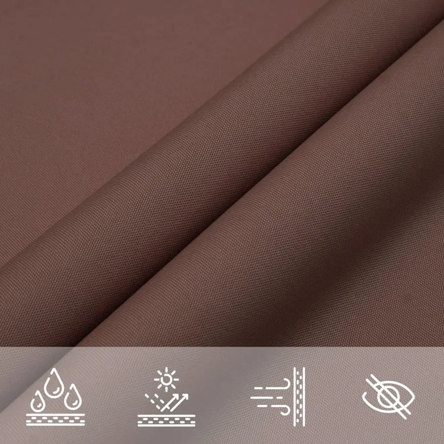Voile de parasol tissu oxford triangulaire 3x3x4,24 m marron - 7