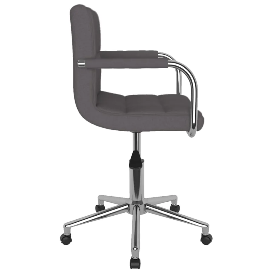 Chaise pivotante de salle à manger Taupe Tissu - 3