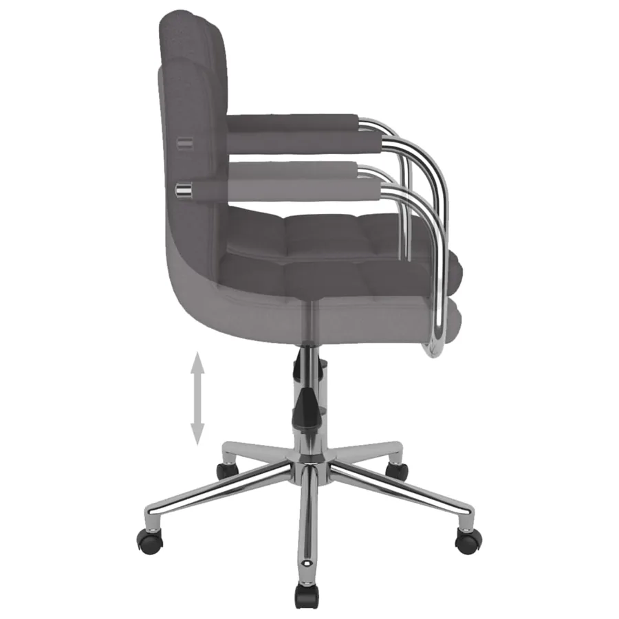 Chaise pivotante de salle à manger Taupe Tissu - 4