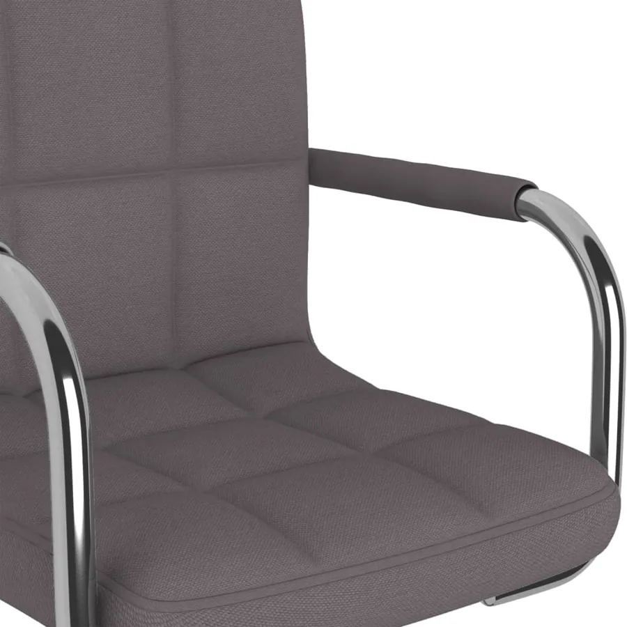 Chaise pivotante de salle à manger Taupe Tissu - 5