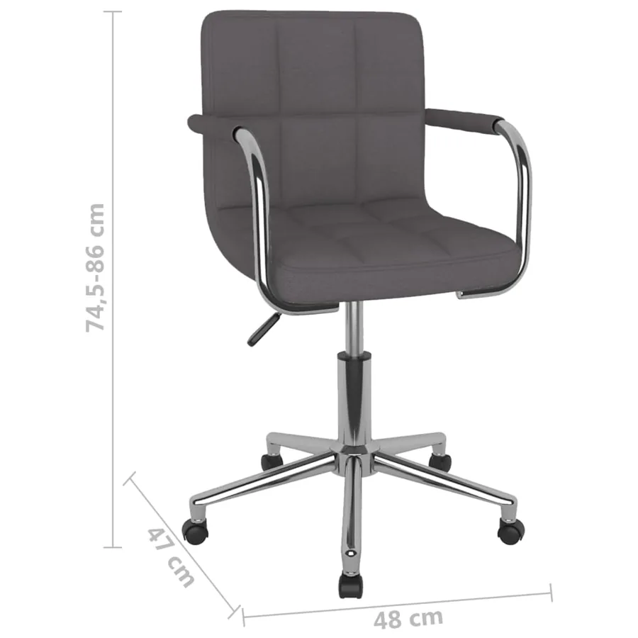 Chaise pivotante de salle à manger Taupe Tissu - 7