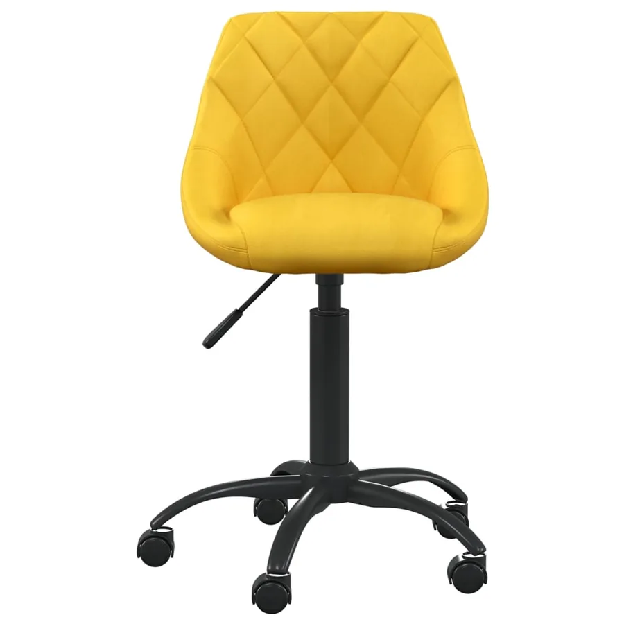 Chaise de salle à manger Jaune moutarde Velours - 3