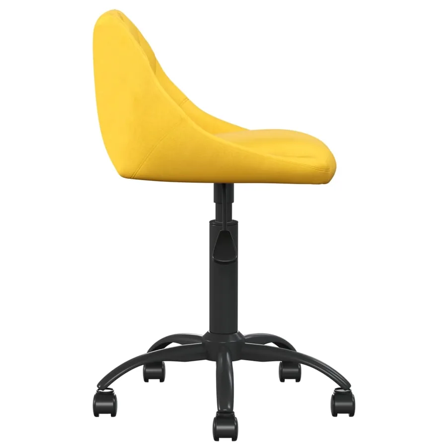 Chaise de salle à manger Jaune moutarde Velours - 4