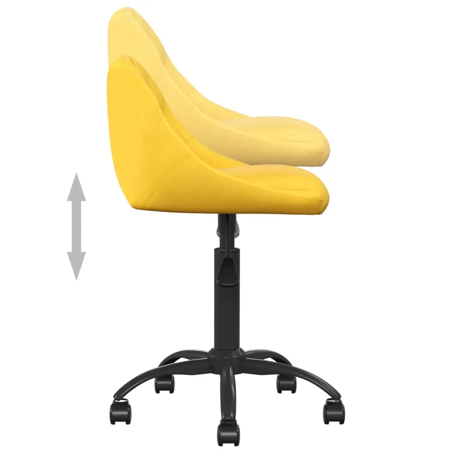 Chaise de salle à manger Jaune moutarde Velours - 6