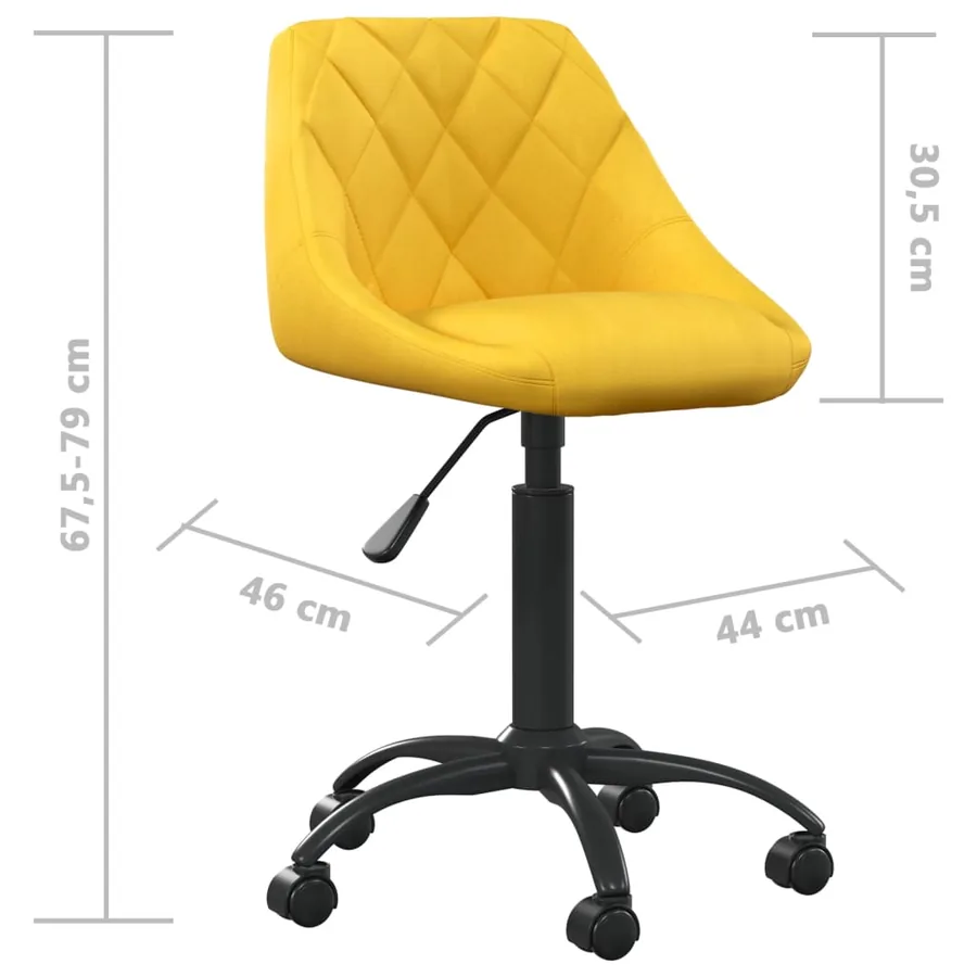 Chaise de salle à manger Jaune moutarde Velours - 8