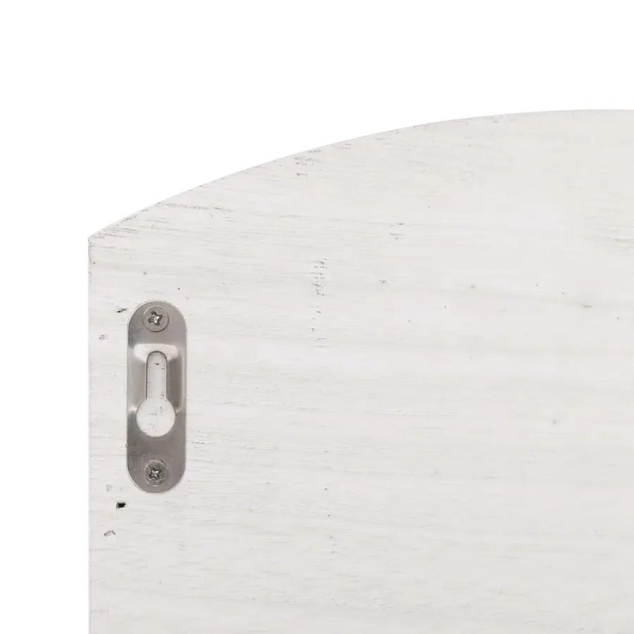 Porte-manteau mural Blanc 50x10x34 cm Bois - 6