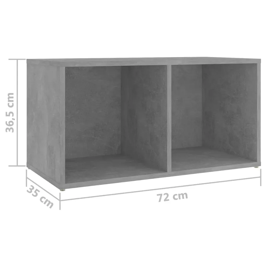 Meubles TV 2 pcs Gris béton 72x35x36,5 cm Bois d'ingénierie - 8