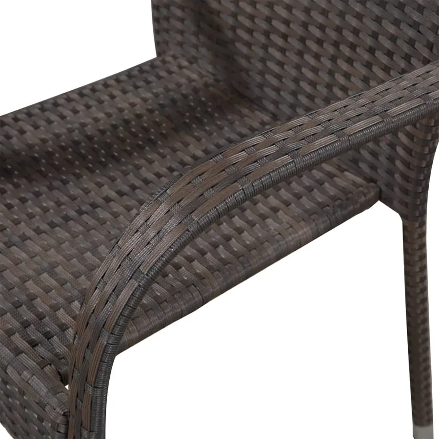 Ensemble à manger de jardin 5 pcs Marron - 7