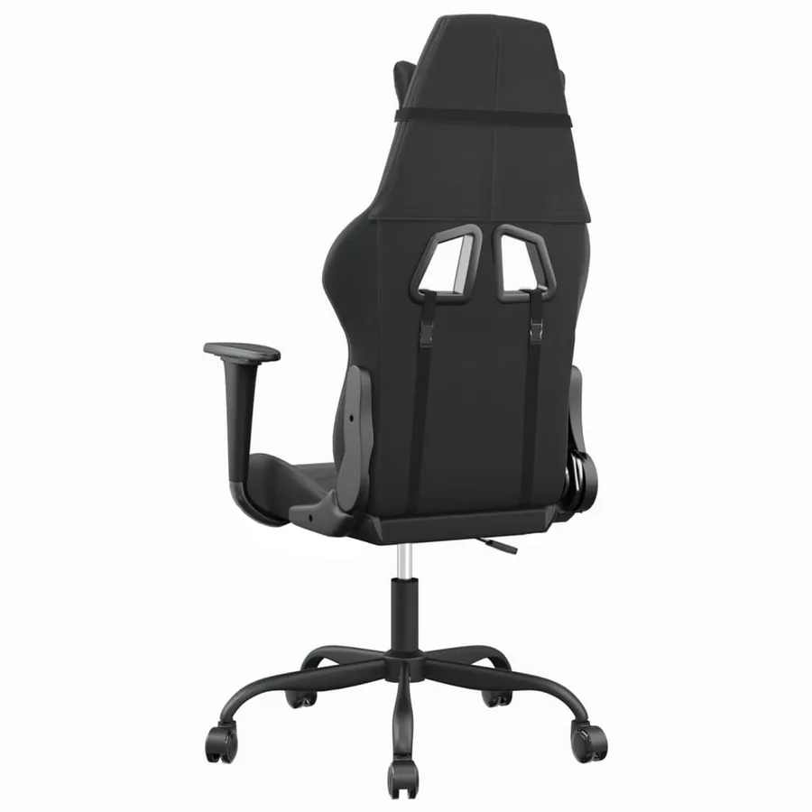Chaise de jeu Noir et gris Similicuir - 5