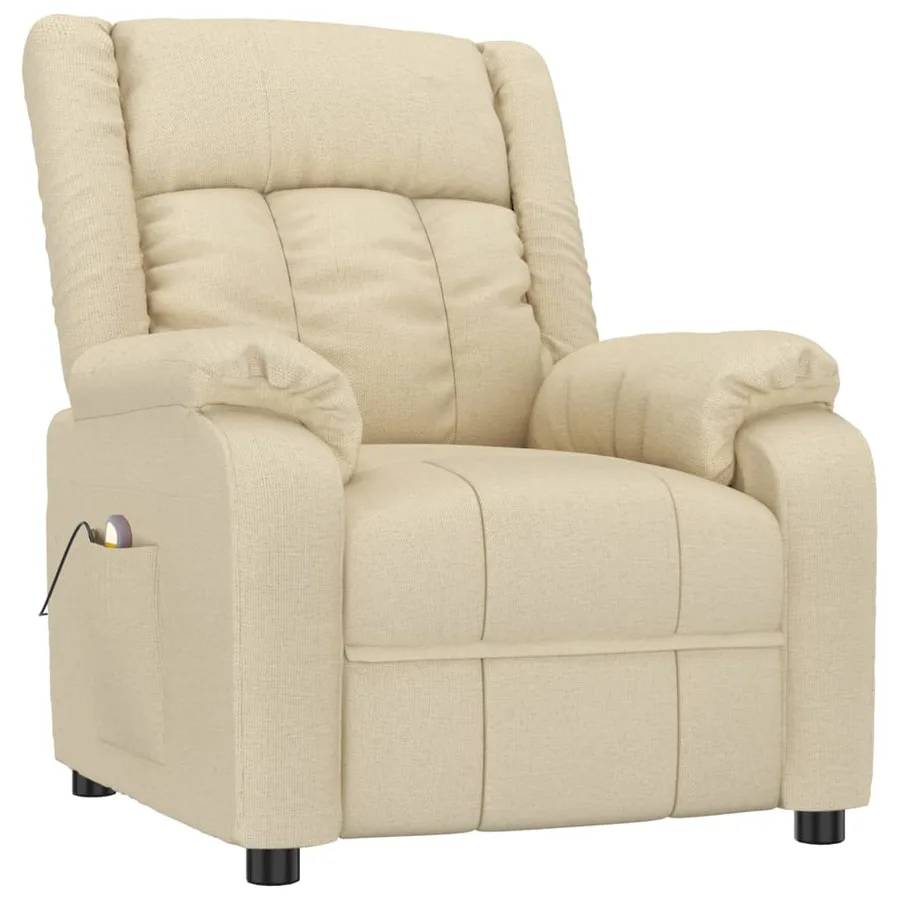 Fauteuil de massage Crème Tissu - 2